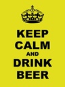 Holzschild 40x30 cm keep calm and drink beer