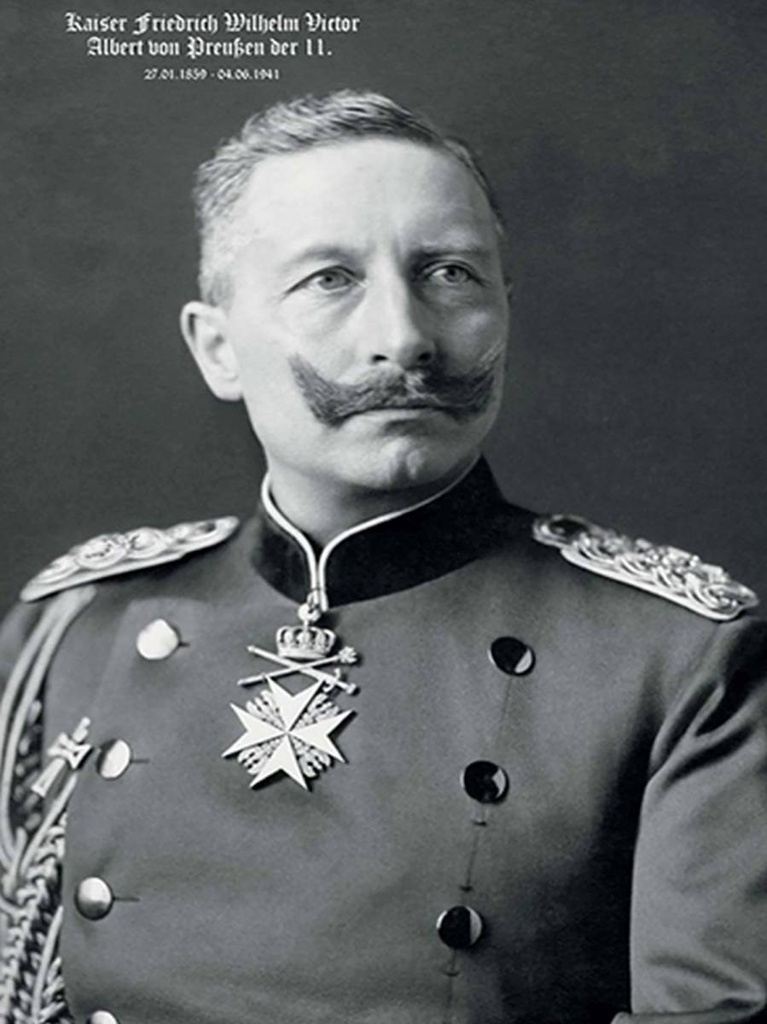[LA-1792106-H] Holzschild 40x30 cm Portrait Kaiser Friedrich Wilhelm 1859