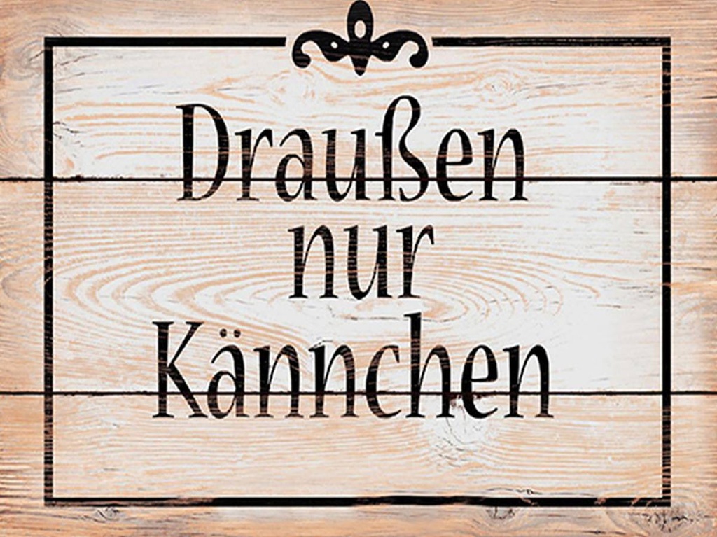 [LA-1792111-H] Holzschild 30x40 cm draußen nur Kännchen Kaffee Tee