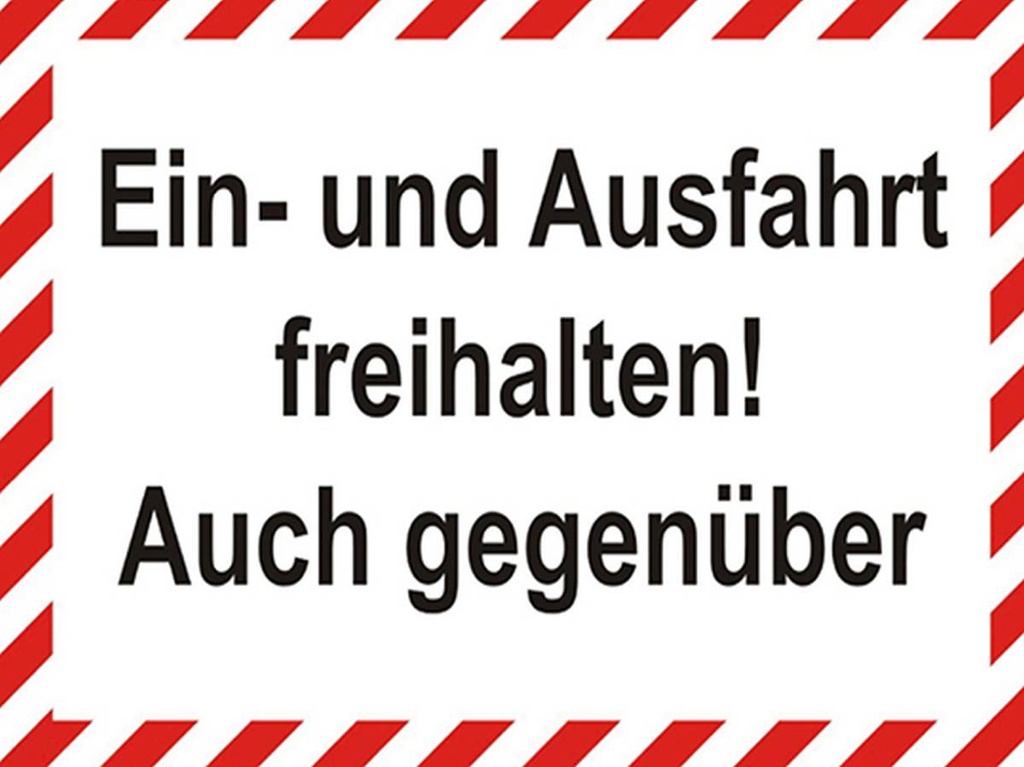 [LA-1792115-H] Holzschild 30x40 cm Parken Ein-und Ausfahrt freihalten