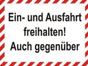 Holzschild 30x40 cm Parken Ein-und Ausfahrt freihalten