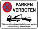 Holzschild 30x40 cm Parken Parken verboten widerrechtlich