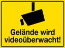 Holzschild 30x40 cm Gelände wird videoüberwacht