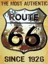 Holzschild 40x30 cm Retro Wappen Route 66 since 1926 USA