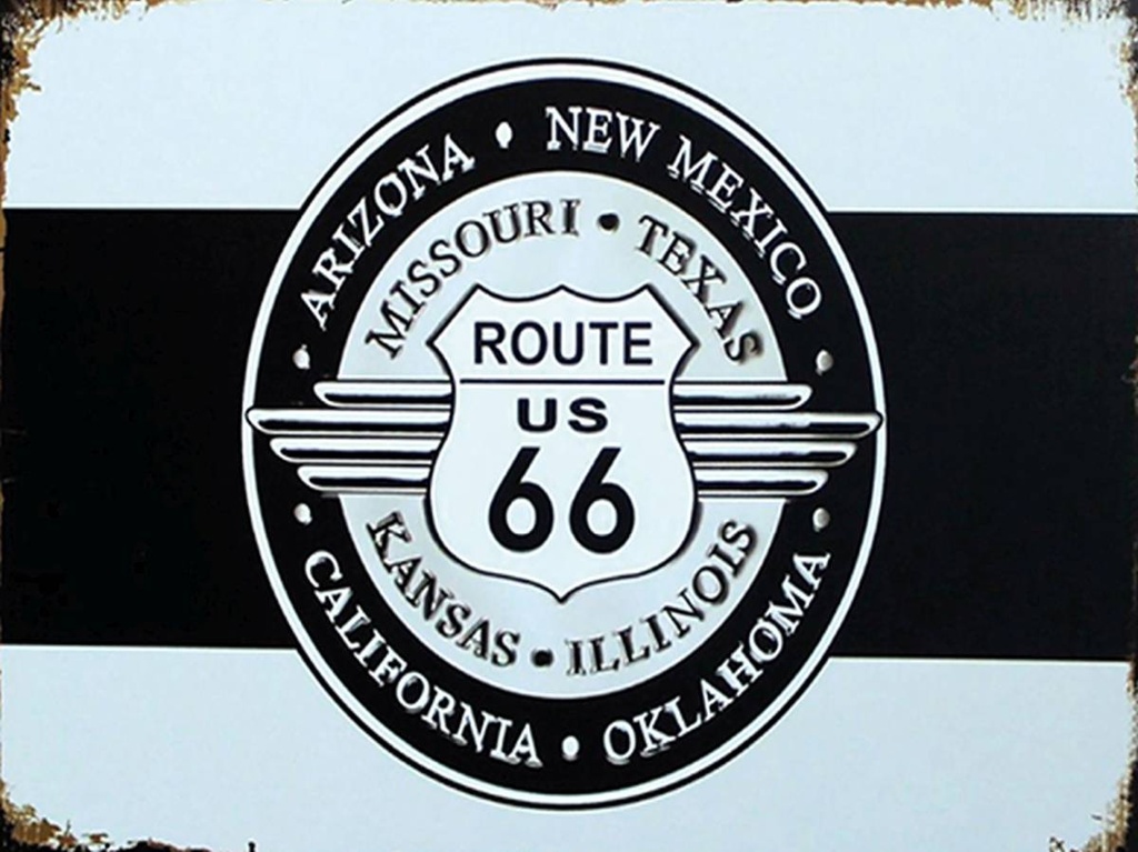[LA-1792127-H] Holzschild 30x40 cm Retro Rote US 66 Arizona new mexico