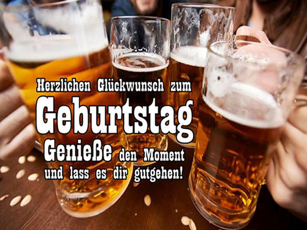[LA-1792137-H] Holzschild 30x40 cm Glückwunsch zum Geburtstag Bier
