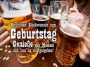 Holzschild 30x40 cm Glückwunsch zum Geburtstag Bier