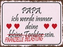 Holzschild 30x40 cm Papa deine Tochter Herzen