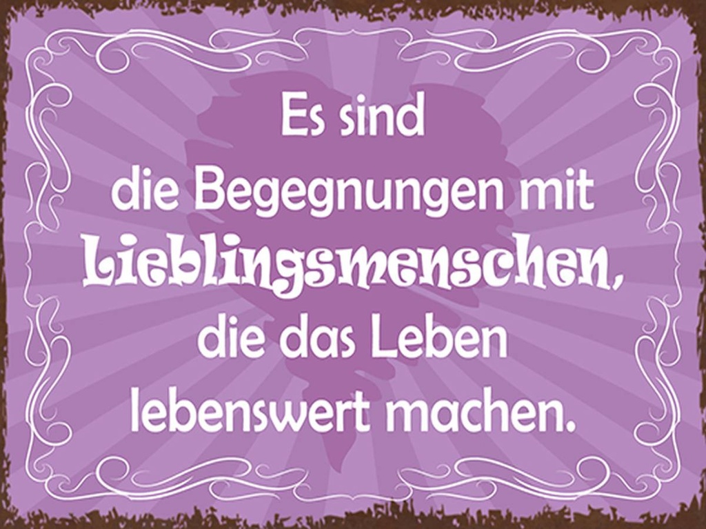 [LA-1792175-H] Holzschild 30x40 cm Begegnungen Lieblingsmenschen