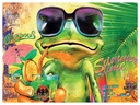 Holzschild 30x40 cm Frosch Cocktail Mojito Summer Strand