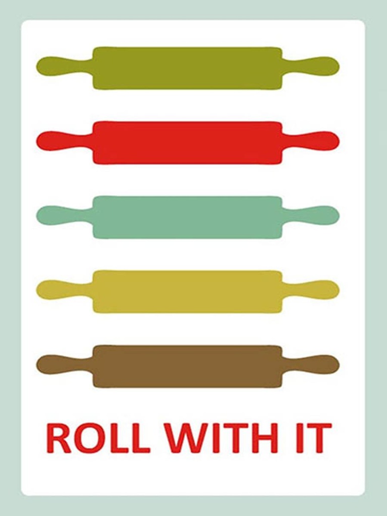 [LA-1792183-H] Holzschild 40x30 cm Küche Nudelholz Rolling pin roll with