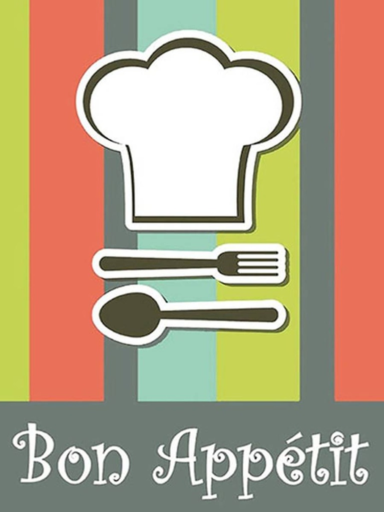 [LA-1792189-H] Holzschild 40x30 cm Essen bon Appetit Restaurant