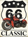 Holzschild 40x30 cm Retro Motorrad classic 66 5 Sterne