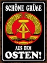 Holzschild 40x30 cm schöne Grüße aus dem Osten