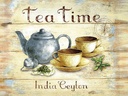 Holzschild 30x40 cm Tee Tea Time India Ceylon Teekanne