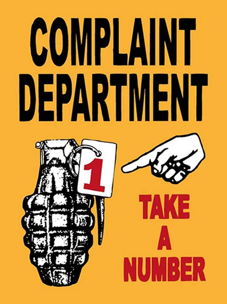[LA-1792207-H] Holzschild 40x30 cm complaint Department take number