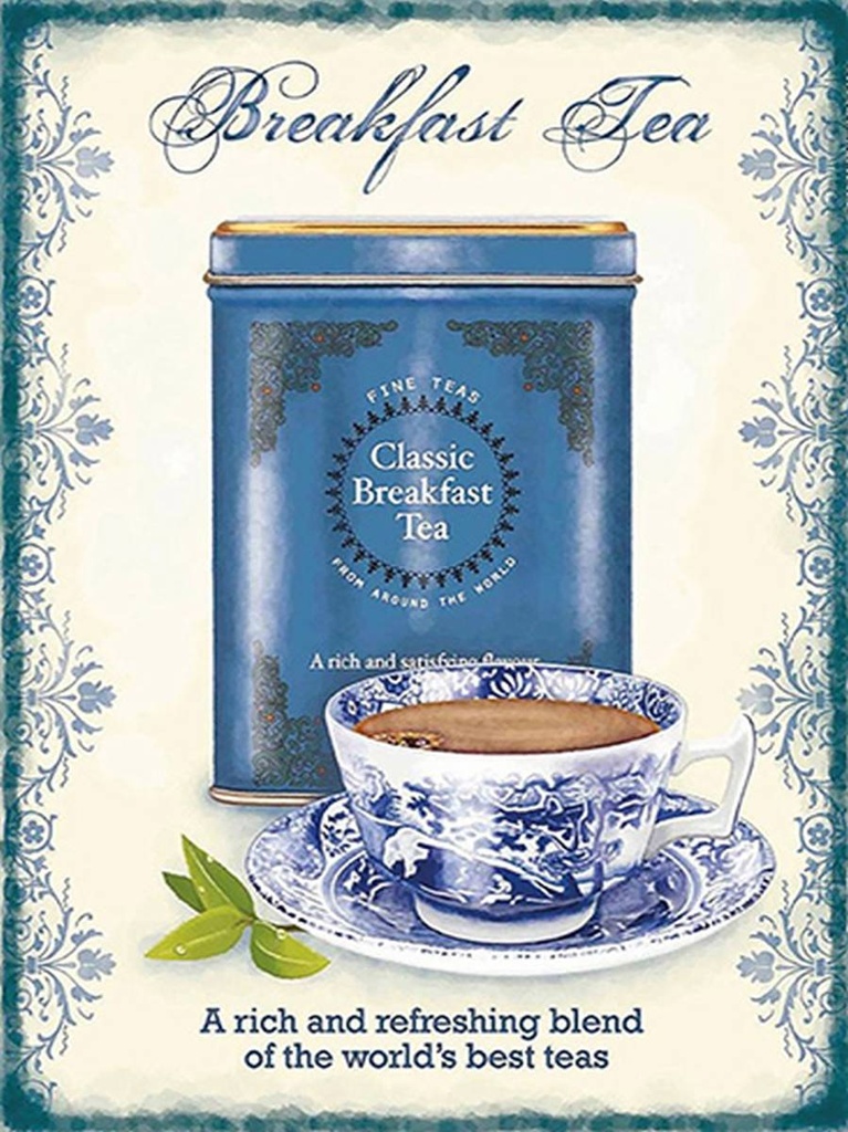 [LA-1792213-H] Holzschild 40x30 cm Tee Classic Breakfast Tea best teas