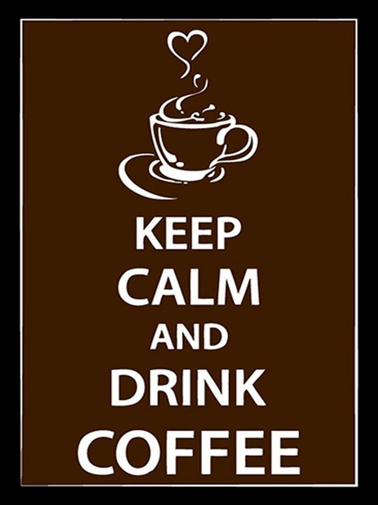 [LA-1792216-H] Holzschild 40x30 cm Keep Calm drink Coffee Kaffee
