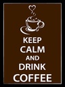 Holzschild 40x30 cm Keep Calm drink Coffee Kaffee