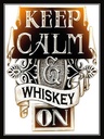 Holzschild 40x30 cm Keep Calm Whiskey on