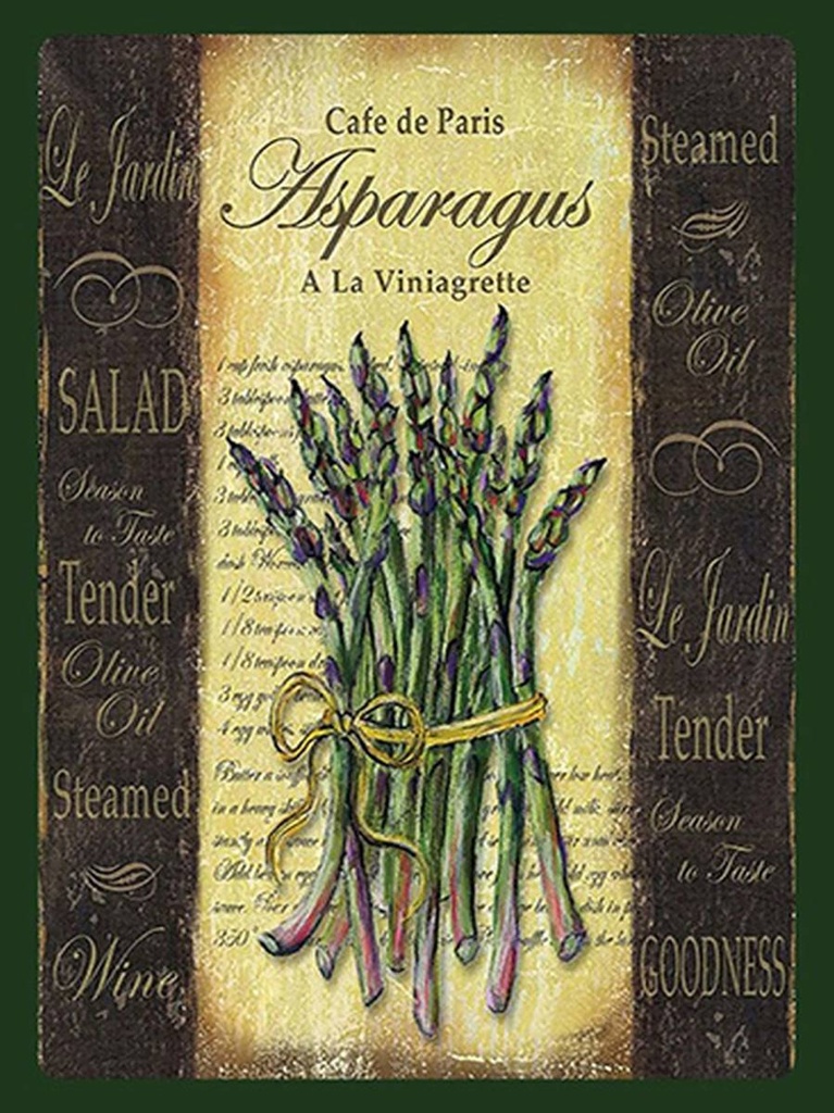 [LA-1792229-H] Holzschild 40x30 cm Cafe de Paris Asparagus Spargel