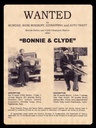 Holzschild 40x30 cm wanted Bonnie Clyde