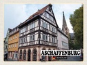 Holzschild 30x40 cm Aschaffenburg Stiftbasilika Altstadt Bildmotiv Reisemotiv Abenteuer Reisen