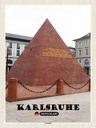 Holzschild 40x30 cm Karlsruhe Pyramide Bildmotiv Reisemotiv Abenteuer Reisen