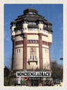 Holzschild 40x30 cm Mönchengladbach Neuer Wasserturm Bildmotiv Reisemotiv Abenteuer Reisen
