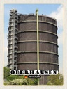 Holzschild 40x30 cm Oberhausen Gasometer Gebäude Bildmotiv Reisemotiv Abenteuer Reisen
