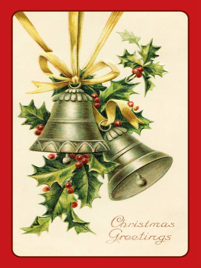 [LA-1792390-H] Holzschild 40x30 cm Weihnachtszweig Glocke Christmas