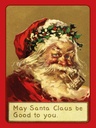 Holzschild 40x30 cm Christmas Santa Claus lustig