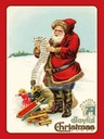 Holzschild 40x30 cm Santa Claus Schnee