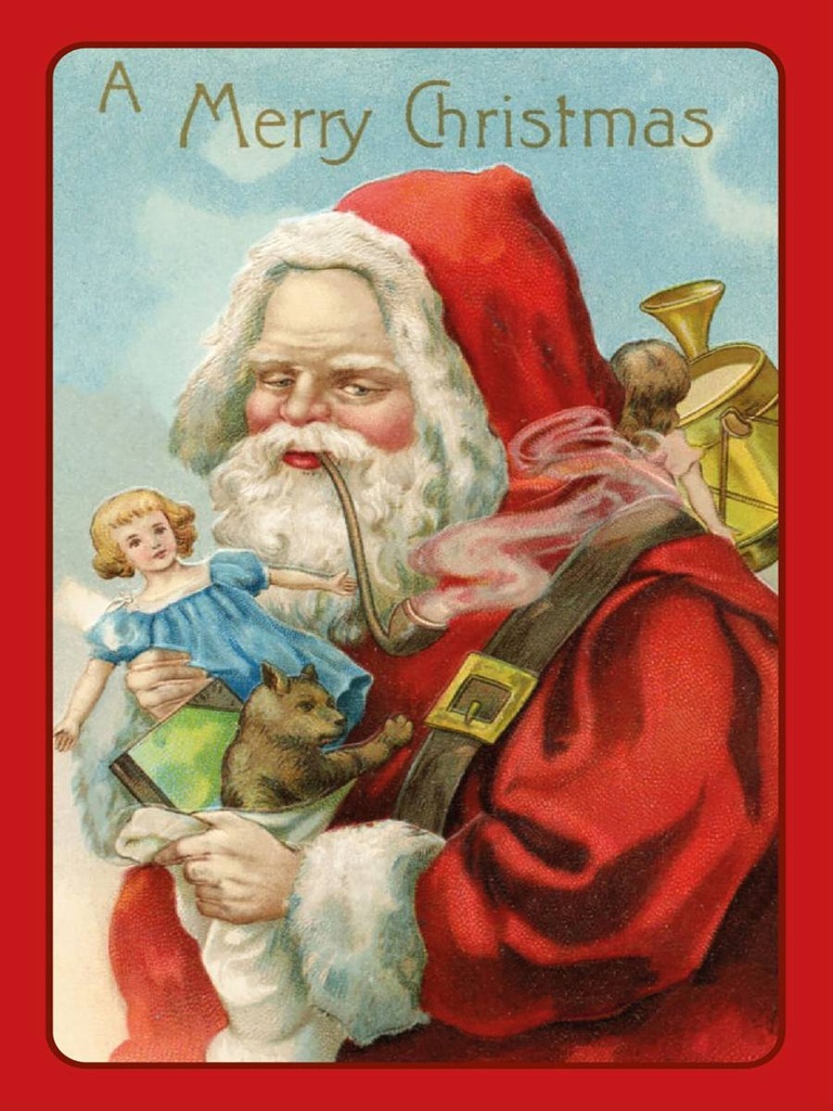 [LA-1792401-H] Holzschild 40x30 cm Weihnachtsmann Santa Fest