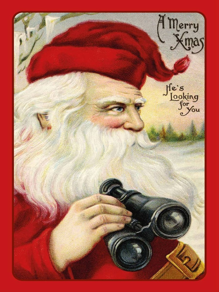 [LA-1792404-H] Holzschild 40x30 cm Schnee Winter Santa Claus
