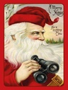 Holzschild 40x30 cm Schnee Winter Santa Claus