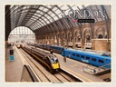 Holzschild 30x40 cm London UK King`s Cross Station Bildmotiv Reisemotiv Abenteuer Reisen