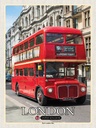 Holzschild 40x30 cm London UK Red Bus Bildmotiv Reisemotiv Abenteuer Reisen
