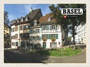 Holzschild 30x40 cm Basel Schweiz Kleinbasel Stadt Bildmotiv Reisemotiv Abenteuer Reisen