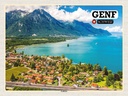 Holzschild 30x40 cm Genf Schweiz Genfersee Natur Bildmotiv Reisemotiv Abenteuer Reisen
