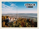Holzschild 30x40 cm Zürich Schweiz Uetliberg Stadt Bildmotiv Reisemotiv Abenteuer Reisen