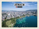Holzschild 30x40 cm Zürich Schweiz Zürichsee Boote Bildmotiv Reisemotiv Abenteuer Reisen