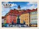 Holzschild 30x40 cm Graz Österreich Altstadt Bildmotiv Reisemotiv Abenteuer Reisen