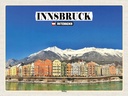 Holzschild 30x40 cm Innsbruck Österreich Hötting Berge Bildmotiv Reisemotiv Abenteuer Reisen