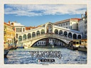 Holzschild 30x40 cm Venedig Italien Rialto Brücke Bildmotiv Reisemotiv Abenteuer Reisen