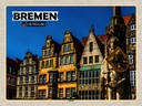 Holzschild 30x40 cm Bremen Deutschland Altstadt Bildmotiv Reisemotiv Abenteuer Reisen
