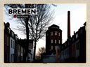 Holzschild 30x40 cm Bremen Deutschland Findorff Fabrik Bildmotiv Reisemotiv Abenteuer Reisen