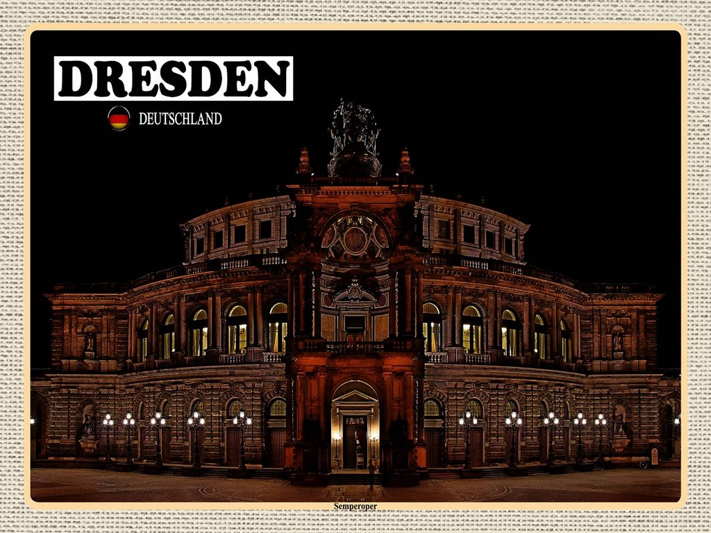 [LA-1792589-H] Holzschild 30x40 cm Dresden Sächsische Schweiz Bildmotiv Reisemotiv Abenteuer Reisen