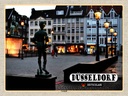 Holzschild 30x40 cm Düsseldorf Carlstadt Skulptur Bildmotiv Reisemotiv Abenteuer Reisen