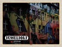 Holzschild 30x40 cm Düsseldorf Flingern Kunst Gebäude Bildmotiv Reisemotiv Abenteuer Reisen